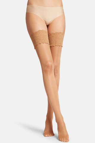Wolford Satin Touch 20 Stay-Ups Gobi
