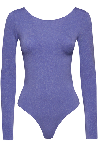 Wolford Shiny Thong Bodysuit Ultra Violet/Light Aquamarine